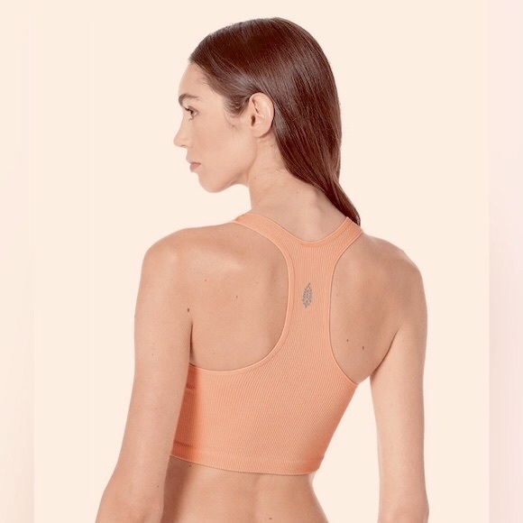 Free People Free Throw Crop Peach Horizon XS Extra Small New - Picture 5 of 6